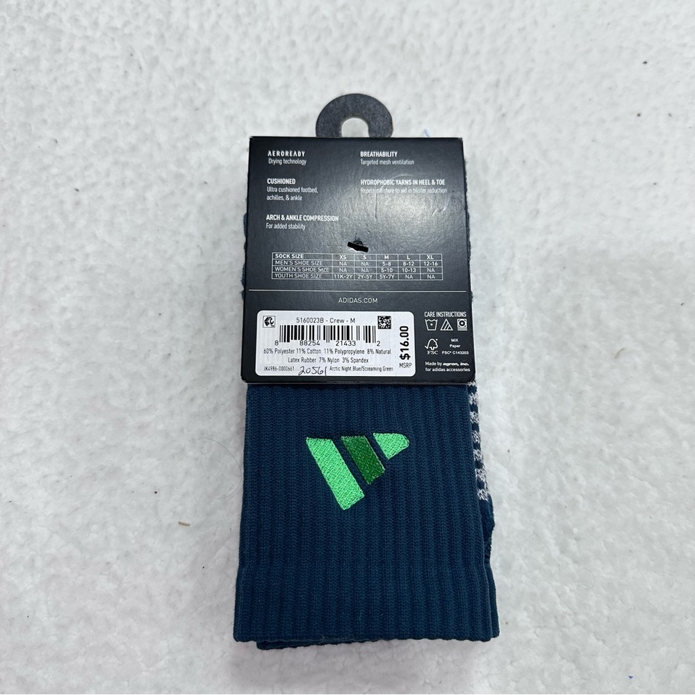 Adidas Select Green Socks - Picture 2 of 5